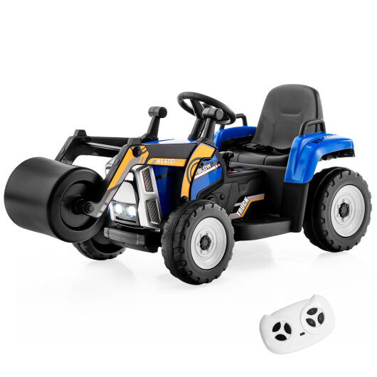 12V Kids Ride on Road Roller with 2.4G Remote Control-Blue - Color: Blue LuxuryLifeWay Online Store