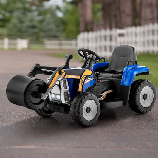 12V Kids Ride on Road Roller with 2.4G Remote Control-Blue - Color: Blue LuxuryLifeWay Online Store