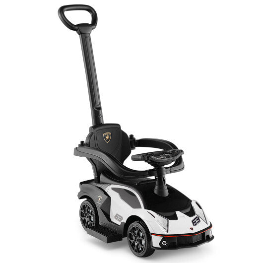 3-in-1 Licensed Lamborghini Ride on Push Car with Handle Guardrail-Green LuxuryLifeWay Online Store