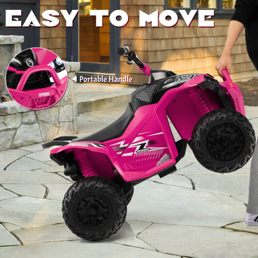 12V Kids Ride On ATV with High/Low Speed and Comfortable Seat-Pink LuxuryLifeWay Online Store