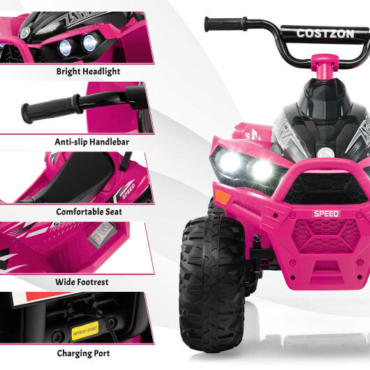 12V Kids Ride On ATV with High/Low Speed and Comfortable Seat-Pink LuxuryLifeWay Online Store