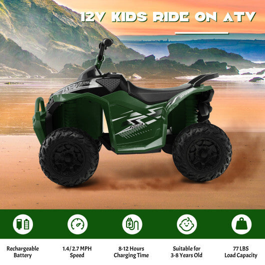 12V Kids Ride On ATV with High/Low Speed and Comfortable Seat-Pink LuxuryLifeWay Online Store
