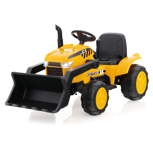 12V Kid's Ride on Excavator with Adjustable Digging Bucket-Yellow LuxuryLifeWay Online Store