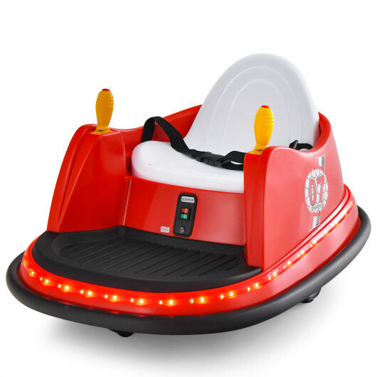 12V Electric Kids Ride On Bumper Car with Flashing Lights for Toddlers-Red - Color: Red LuxuryLifeWay Online Store