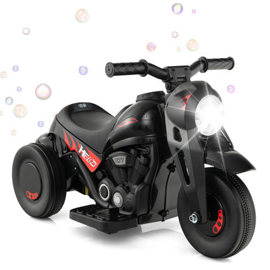 6V Kids Electric Ride on Motorcycle with Bubble Maker and Music-Beige LuxuryLifeWay Online Store