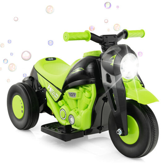 6V Kids Electric Ride on Motorcycle with Bubble Maker and Music-Beige LuxuryLifeWay Online Store