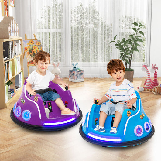 12V Electric Ride On Car with Remote Control and Flashing LED Lights-Purple LuxuryLifeWay Online Store