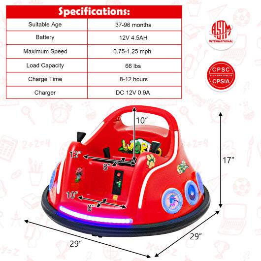 12V Electric Ride On Car with Remote Control and Flashing LED Lights-Purple LuxuryLifeWay Online Store