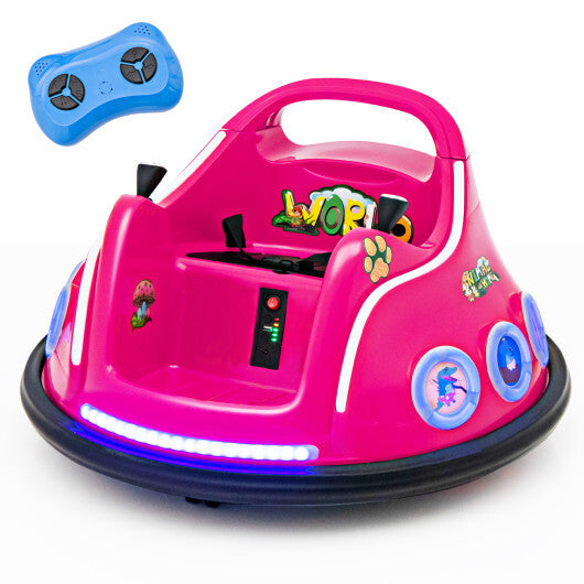 12V Electric Ride On Car with Remote Control and Flashing LED Lights-Purple LuxuryLifeWay Online Store