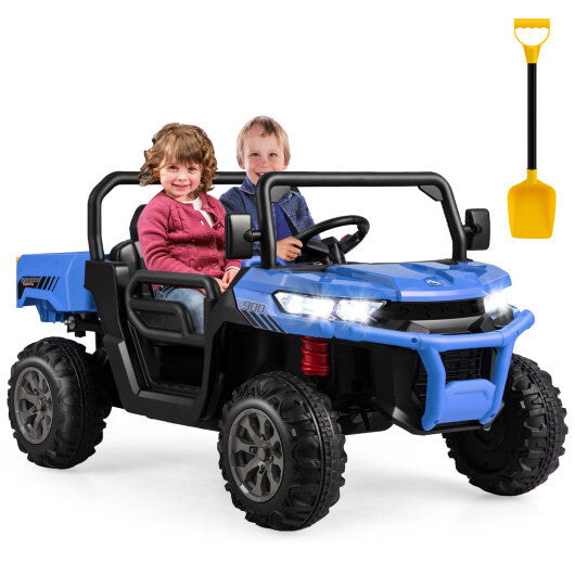 24V Ride On Kids Car with Dump Bed and Remote Control-Navy - Color: Navy LuxuryLifeWay Online Store