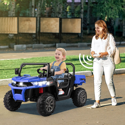 24V Ride On Kids Car with Dump Bed and Remote Control-Navy - Color: Navy LuxuryLifeWay Online Store