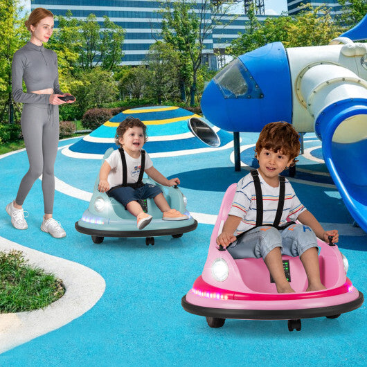 12V Kids Ride On Bumper Car with Remote Control and Dual Joysticks-Blue LuxuryLifeWay Online Store