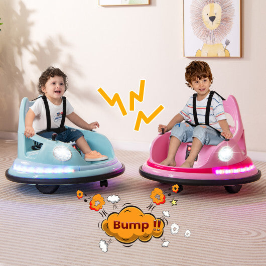 12V Kids Ride On Bumper Car with Remote Control and Dual Joysticks-Blue LuxuryLifeWay Online Store