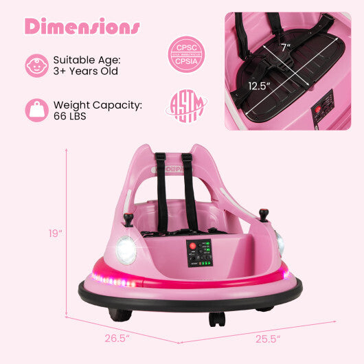 12V Kids Ride On Bumper Car with Remote Control and Dual Joysticks-Blue LuxuryLifeWay Online Store