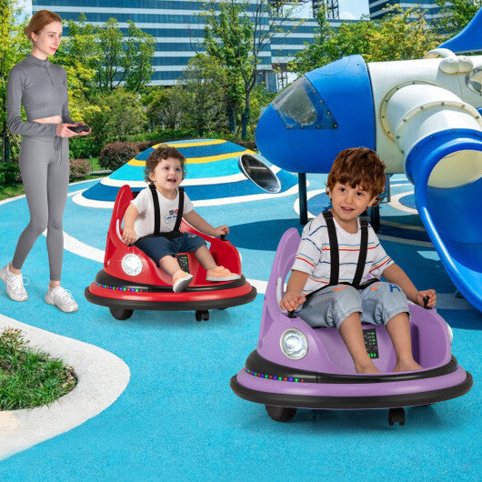12V Kids Ride On Bumper Car with Remote Control and Dual Joysticks-Blue LuxuryLifeWay Online Store