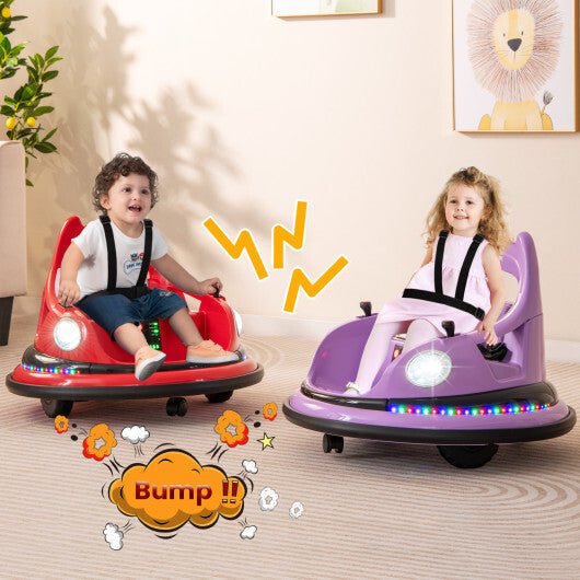 12V Kids Ride On Bumper Car with Remote Control and Dual Joysticks-Blue LuxuryLifeWay Online Store