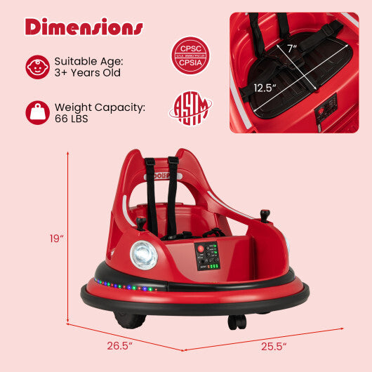 12V Kids Ride On Bumper Car with Remote Control and Dual Joysticks-Blue LuxuryLifeWay Online Store