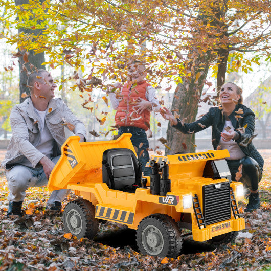 Kids Ride on Dump Truck 12V Ride on Car with Electric Dump Bed-Green LuxuryLifeWay Online Store