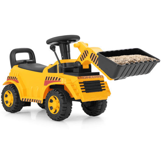Excavator Digger Toy with Adjustable Bucket-Yellow - Color: Yellow LuxuryLifeWay Online Store