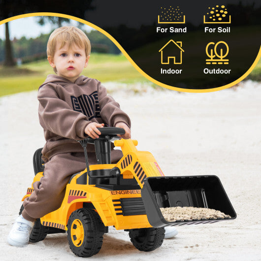 Excavator Digger Toy with Adjustable Bucket-Yellow - Color: Yellow LuxuryLifeWay Online Store