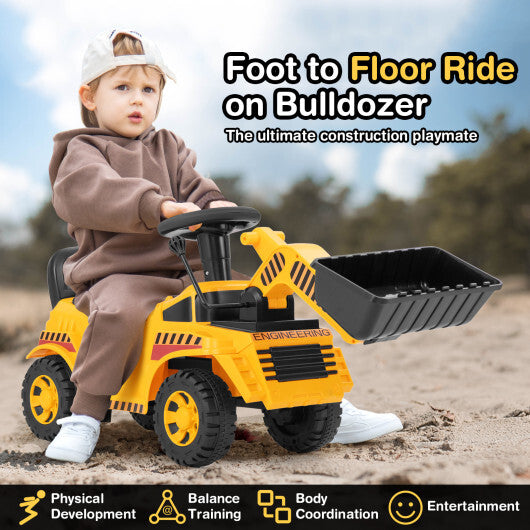 Excavator Digger Toy with Adjustable Bucket-Yellow - Color: Yellow LuxuryLifeWay Online Store