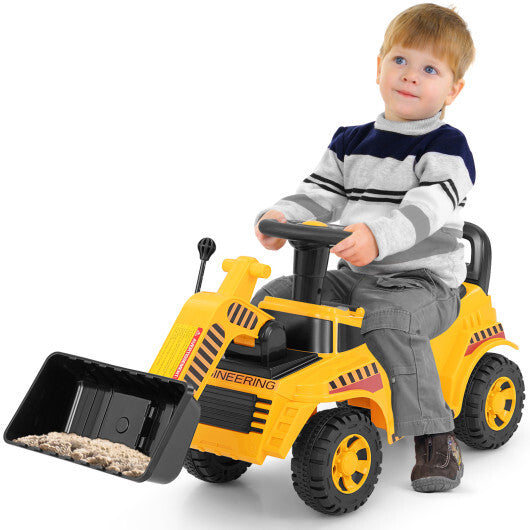 Excavator Digger Toy with Adjustable Bucket-Yellow - Color: Yellow LuxuryLifeWay Online Store