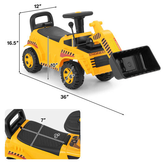 Excavator Digger Toy with Adjustable Bucket-Yellow - Color: Yellow LuxuryLifeWay Online Store
