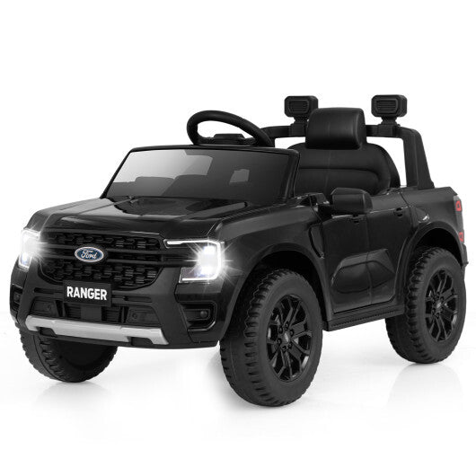 12V Electric Kids Ride on Car Licensed Ford Ranger with Remote Control and Music-Black LuxuryLifeWay Online Store