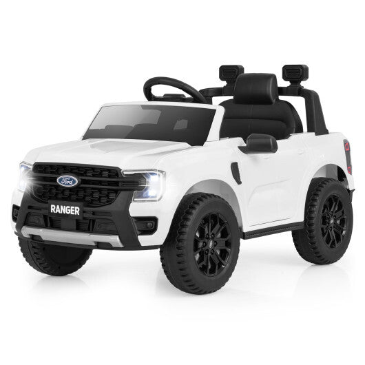 12V Electric Kids Ride on Car Licensed Ford Ranger with Remote Control and Music-Black LuxuryLifeWay Online Store