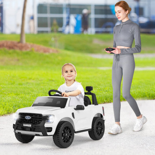12V Electric Kids Ride on Car Licensed Ford Ranger with Remote Control and Music-Black LuxuryLifeWay Online Store