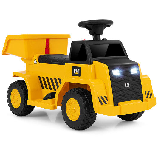 6V Electric Licensed Caterpillar Construction Vehicle with One-Button Start-Yellow LuxuryLifeWay Online Store