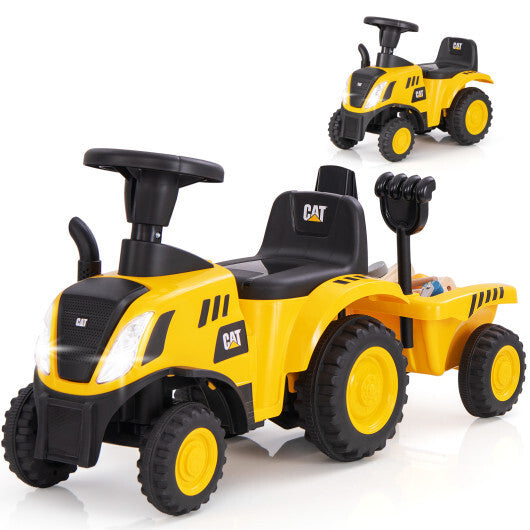 Kids Ride on Tractor Licensed Caterpillar with Detachable Trailer No Power-Yellow LuxuryLifeWay Online Store