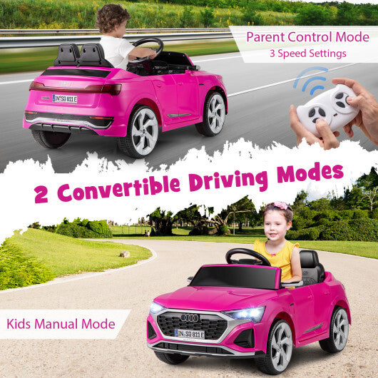 12V Kids Ride on Car Licensed Audi SQ8 with Remote Control and 3 Speeds-Black LuxuryLifeWay Online Store