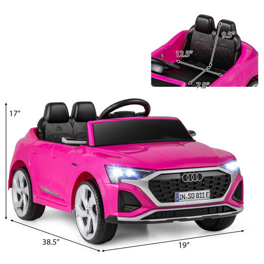 12V Kids Ride on Car Licensed Audi SQ8 with Remote Control and 3 Speeds-Black LuxuryLifeWay Online Store