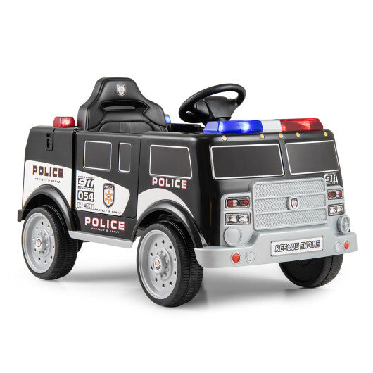 12V Battery Powered Electric Vehicle with 3 Speeds and Megaphone-Black - Color: Black LuxuryLifeWay Online Store
