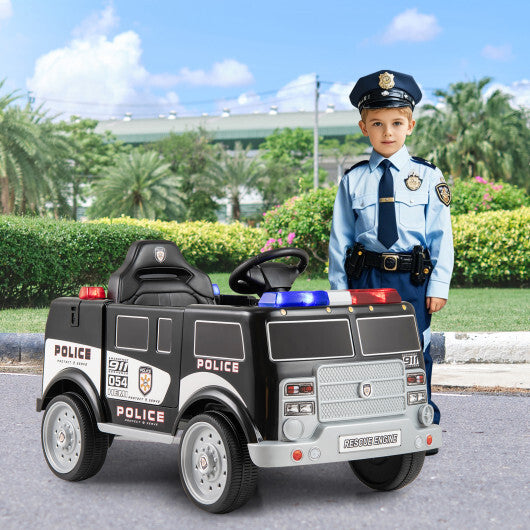 12V Battery Powered Electric Vehicle with 3 Speeds and Megaphone-Black - Color: Black LuxuryLifeWay Online Store