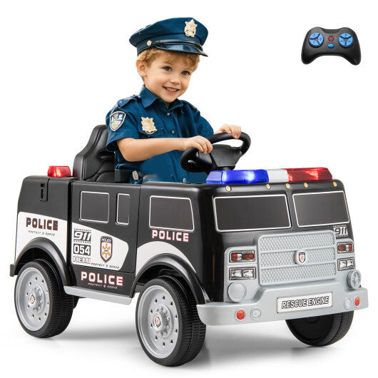12V Battery Powered Electric Vehicle with 3 Speeds and Megaphone-Black - Color: Black LuxuryLifeWay Online Store