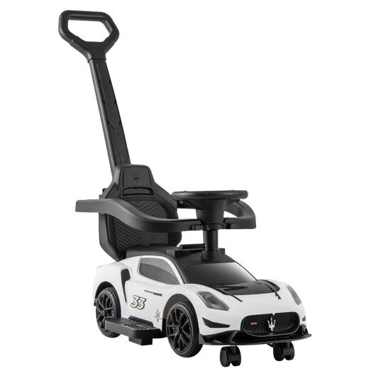 3-in-1 Ride on Push Car Maserati Licensed Sliding Car with Music-Pink LuxuryLifeWay Online Store