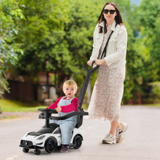 3-in-1 Ride on Push Car Maserati Licensed Sliding Car with Music-Pink LuxuryLifeWay Online Store