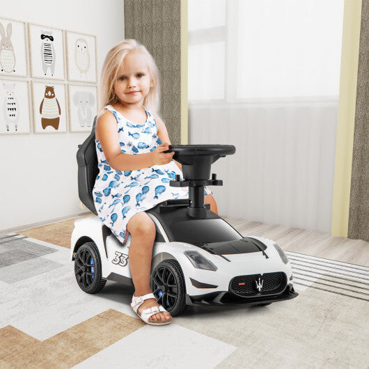 3-in-1 Ride on Push Car Maserati Licensed Sliding Car with Music-Pink LuxuryLifeWay Online Store