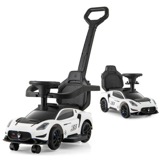 3-in-1 Ride on Push Car Maserati Licensed Sliding Car with Music-Pink LuxuryLifeWay Online Store