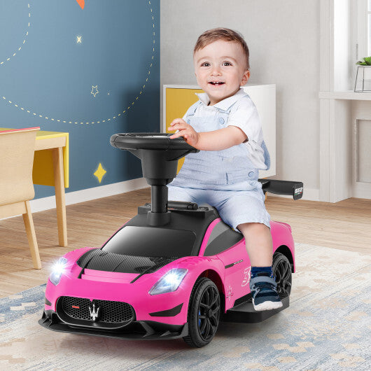 6V Electric Kids Ride on Push Car Maserati Licensed with Foot Pedal and Music-Pink LuxuryLifeWay Online Store