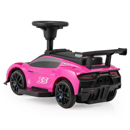 6V Electric Kids Ride on Push Car Maserati Licensed with Foot Pedal and Music-Pink LuxuryLifeWay Online Store