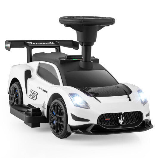 6V Electric Kids Ride on Push Car Maserati Licensed with Foot Pedal and Music-Pink LuxuryLifeWay Online Store