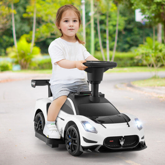 6V Electric Kids Ride on Push Car Maserati Licensed with Foot Pedal and Music-Pink LuxuryLifeWay Online Store