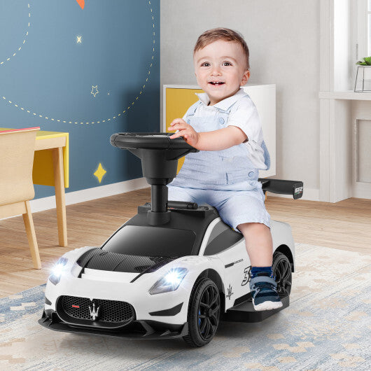 6V Electric Kids Ride on Push Car Maserati Licensed with Foot Pedal and Music-Pink LuxuryLifeWay Online Store