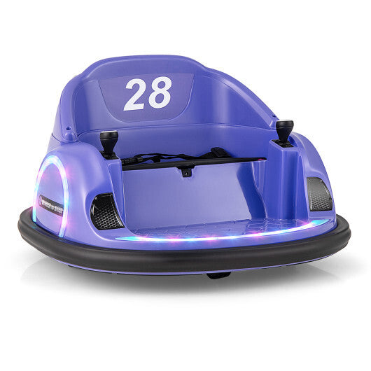 12V 360? Ride on Bumper Car for Toddlers with Remote Control-Purple - Color: Purple LuxuryLifeWay Online Store