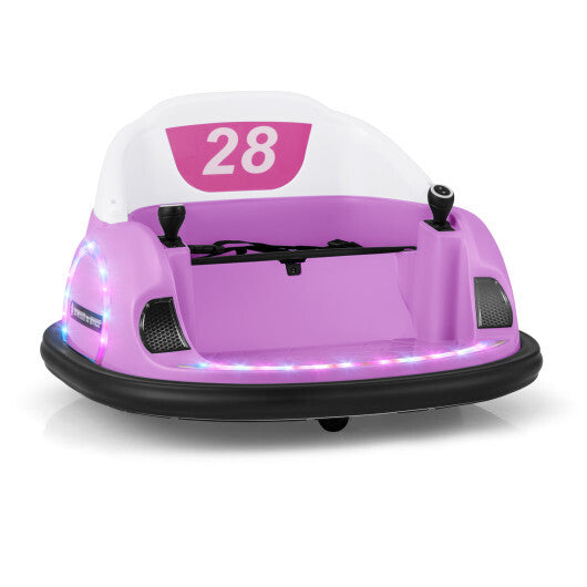 12V 360? Ride on Bumper Car for Toddlers with Remote Control-Pink LuxuryLifeWay Online Store
