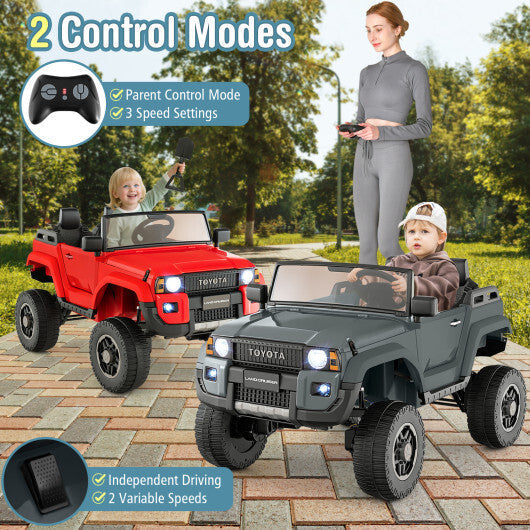 24V 2 Seater Ride on Car 4WD/2WD Switchable for Kids with Remote for Ages 3+-Black LuxuryLifeWay Online Store