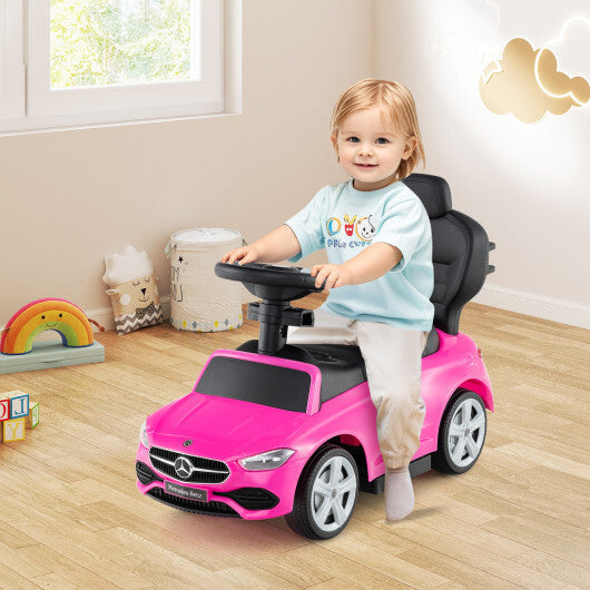 3-in-1 Ride on Push Car Mercedes-Benz Licensed Sliding Car with Canopy-Pink - Color: Pink LuxuryLifeWay Online Store
